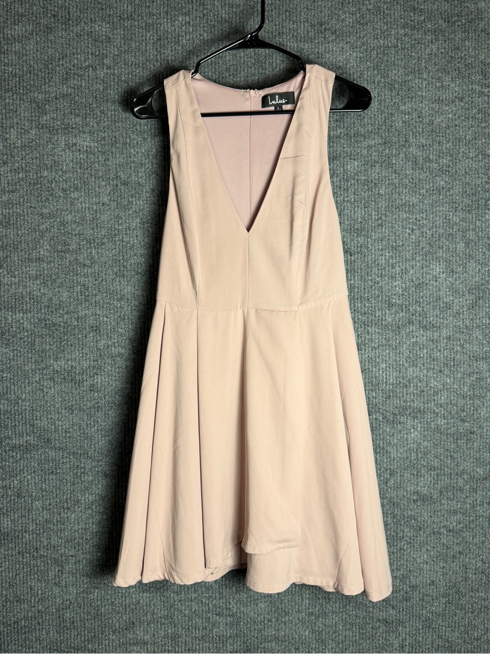 Lulus Fit & Flare Mini Dress Blush Pink Large Homecoming NWT